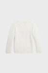 White Little Boys Flag Cotton Crewneck Sweater