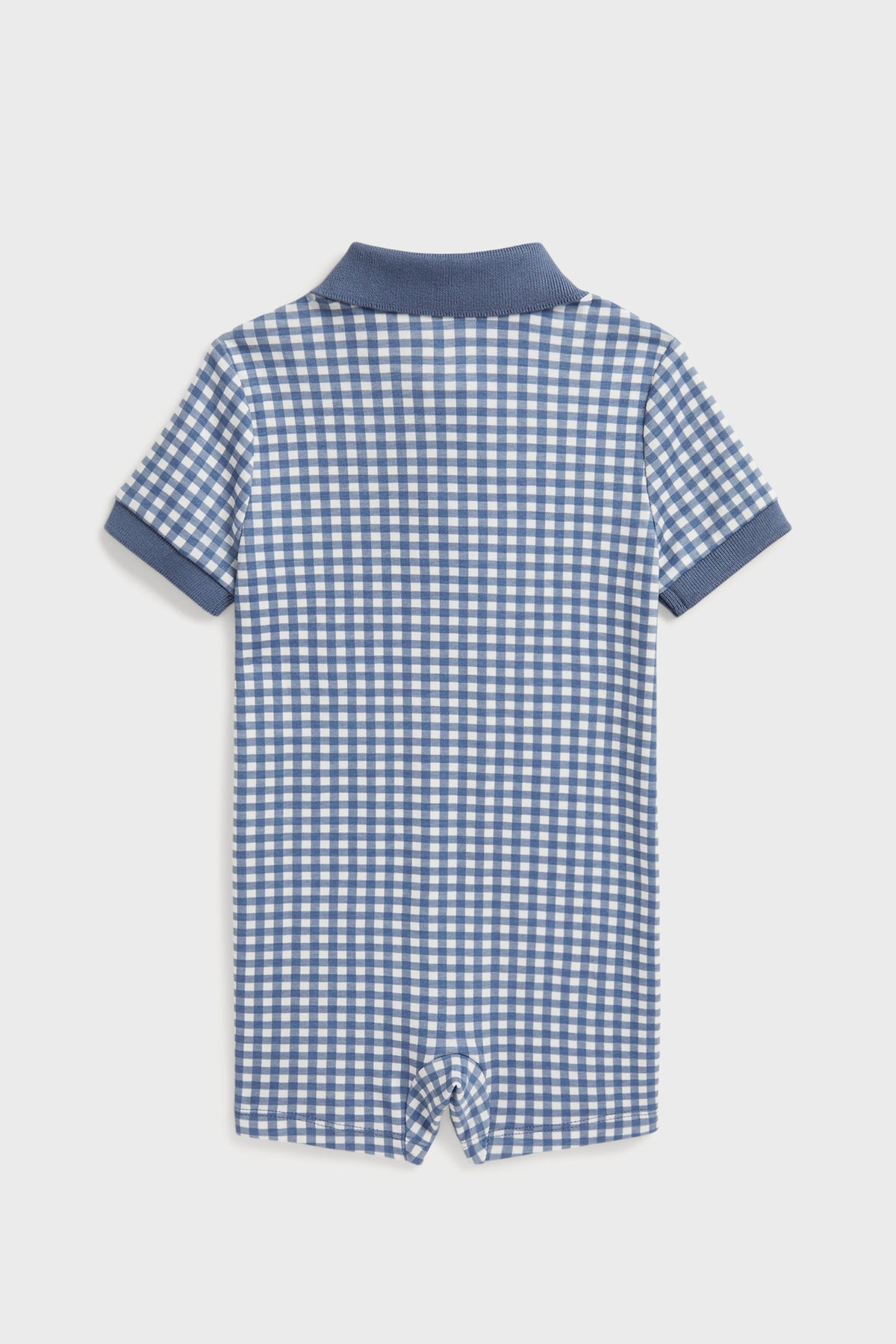 Short-Sleeve Interlock Gingham Shortall
