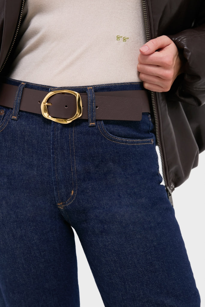 Chocolate and Gold Edmond Mini Belt