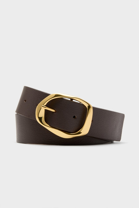 Chocolate and Gold Edmond Mini Belt