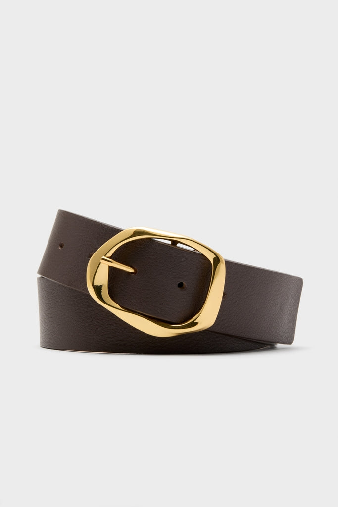 Chocolate and Gold Edmond Mini Belt
