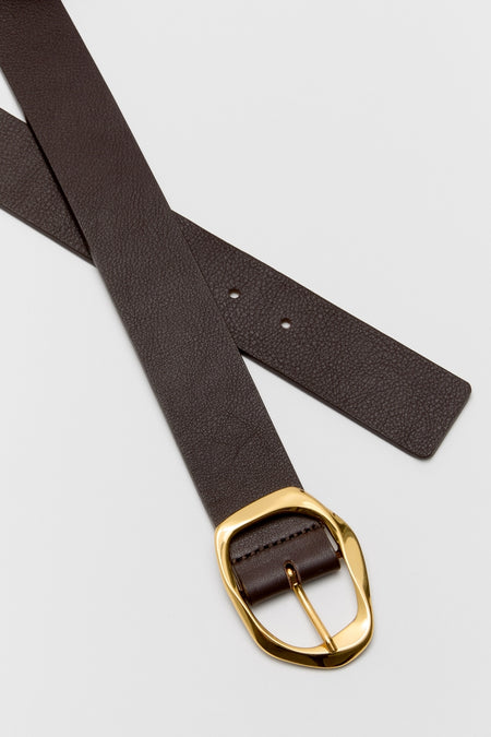 Chocolate and Gold Edmond Mini Belt