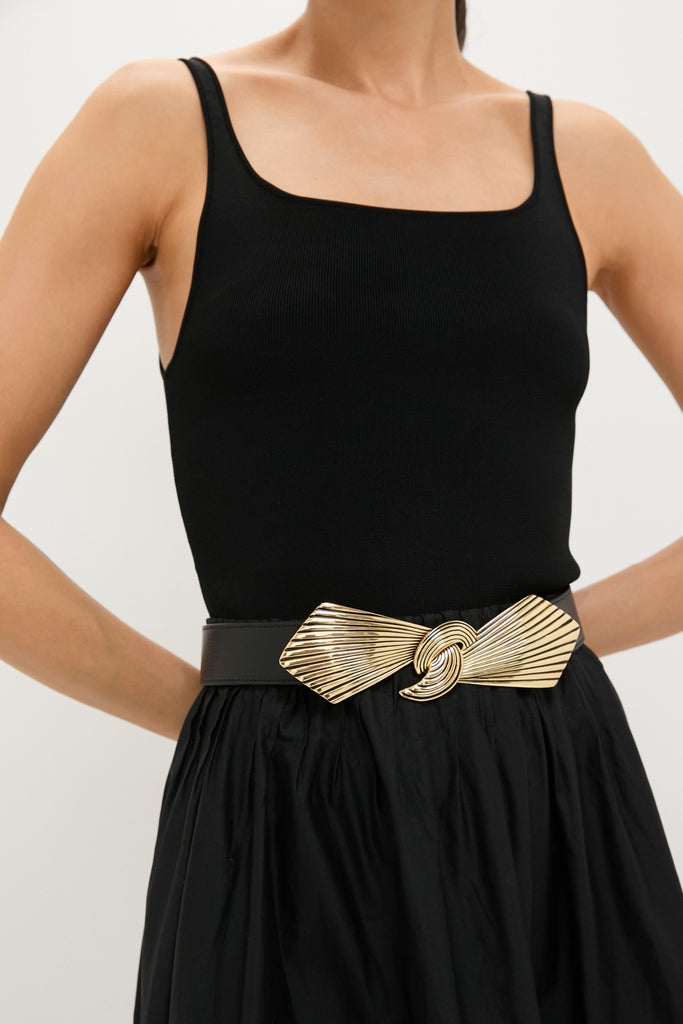 Black and Gold Syna Belt