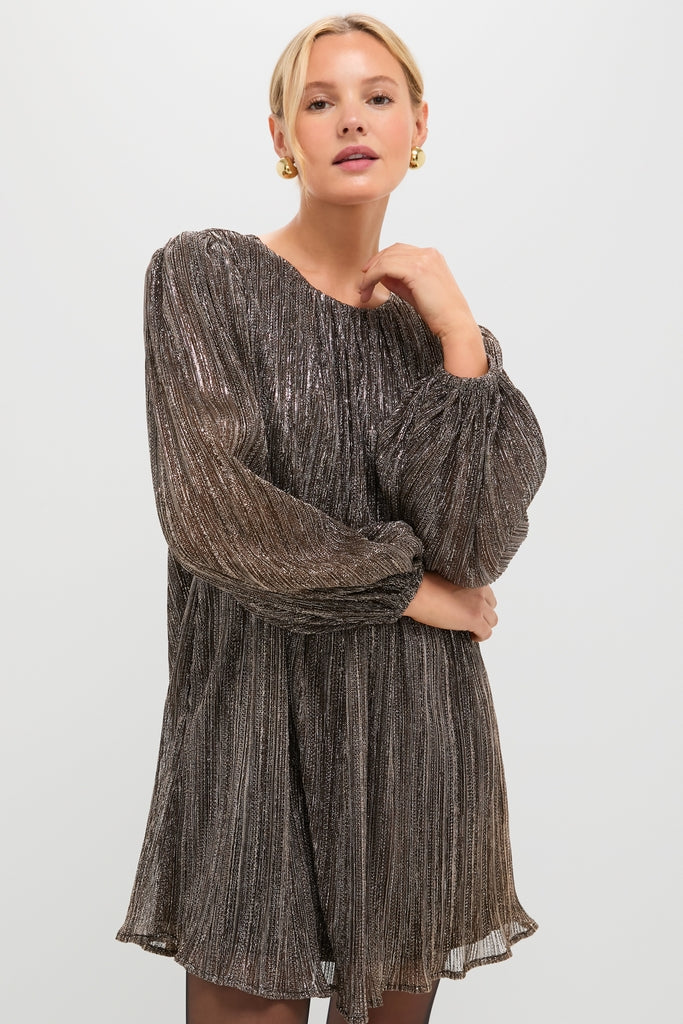 Gold Locke Mini Dress