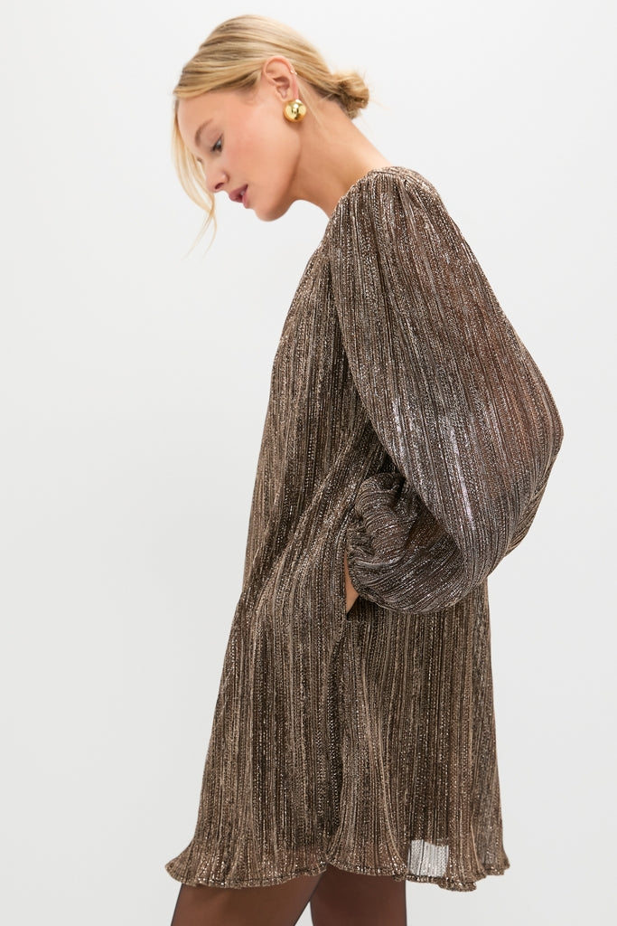 Gold Locke Mini Dress