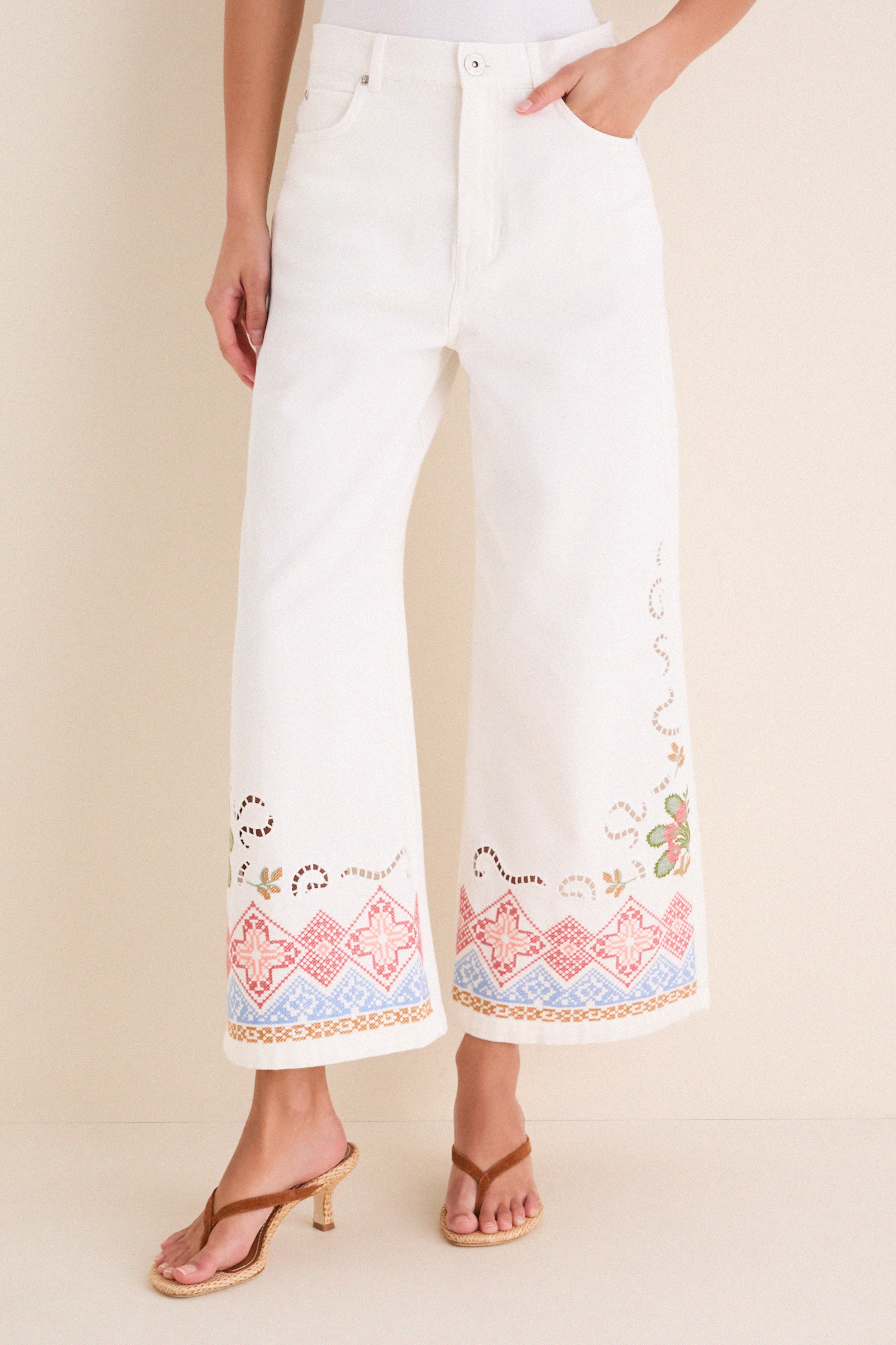 White Adunco Long Trouser | Weekend Max Mara
