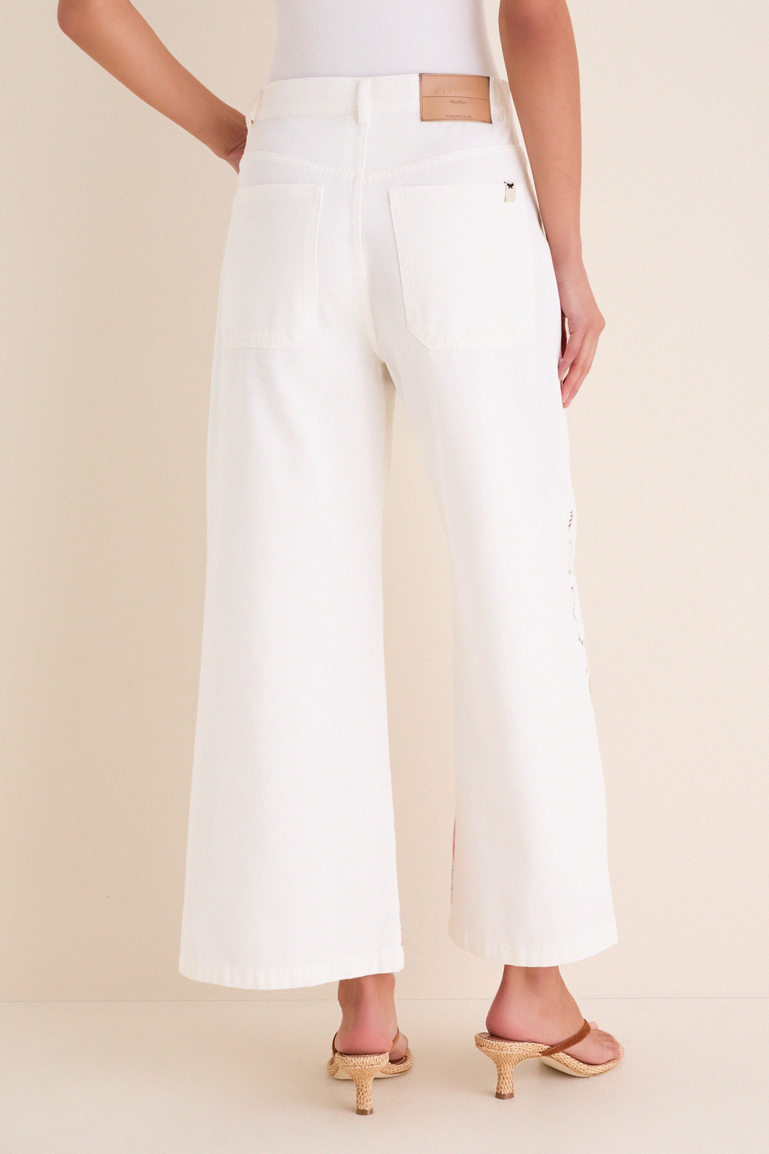 White Adunco Long Trouser