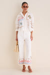 White Adunco Long Trouser