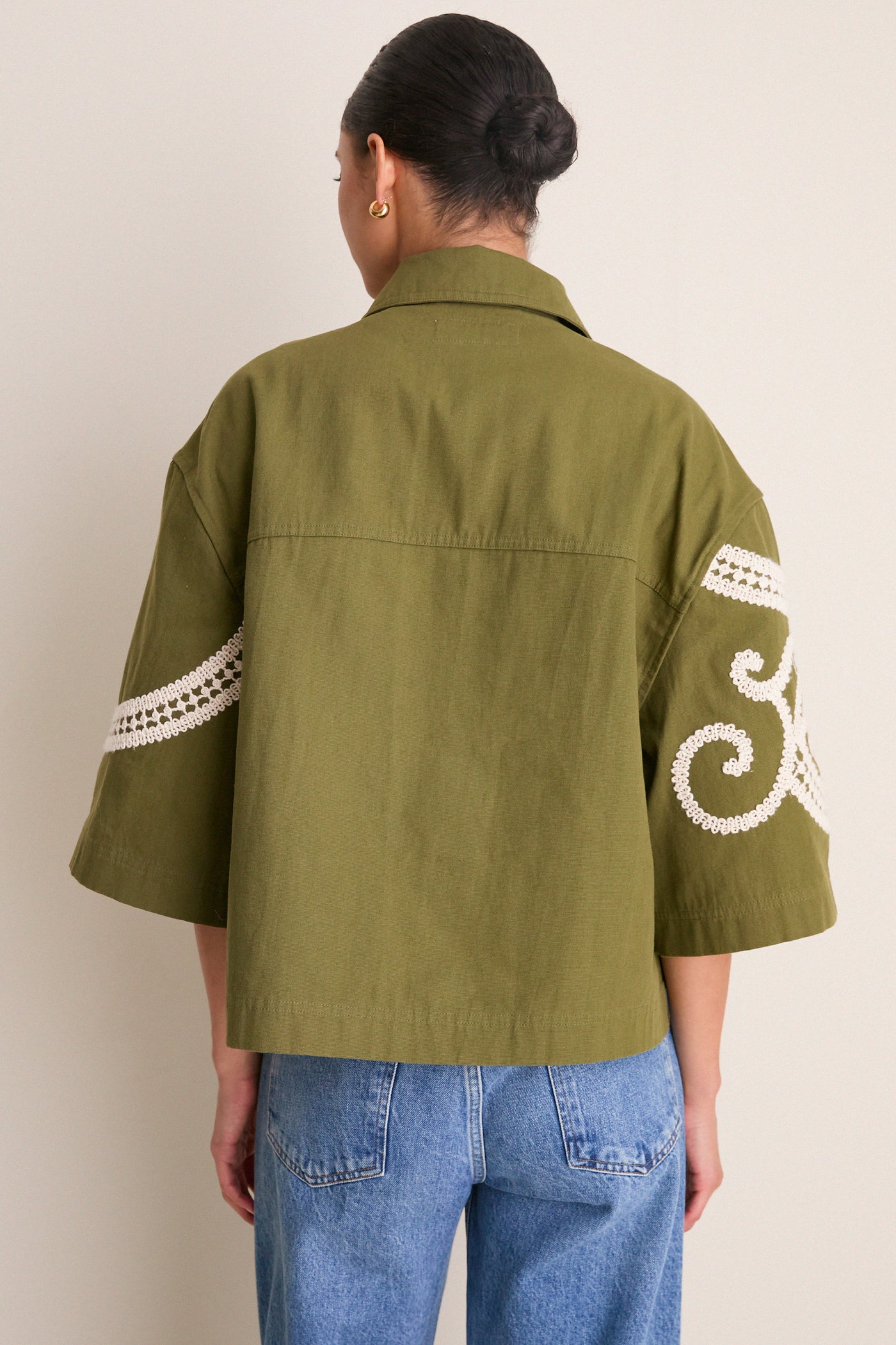 Kaki Flowers Como Jacket
