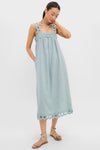 Light Blue Ric Rac Linen Ellis Dress