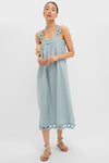 Light Blue Ric Rac Linen Ellis Dress