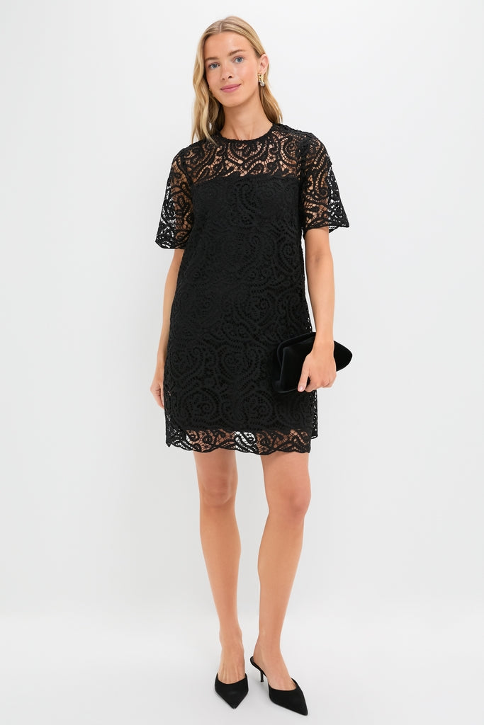 chinese dress ladies Black Lace Lucinda Dress Pomander Place Black / S