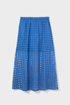 Cobalt Blue Cotton Eyelet Eve Skirt