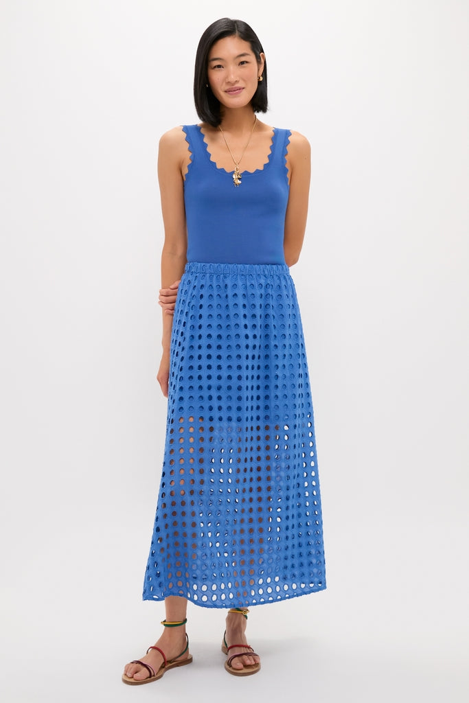 Cobalt Blue Ric Rac Compression Tank