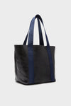 Navy Baby Daddy Tote with Green Monogram