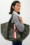 Camoflauge Big Daddy Tote with Red Monogram