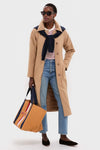 Tan Big Daddy Tote with Red Monogram