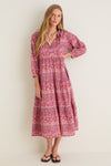 Americana Batik Stripe Long Sleeve Salty Paloma Caftan