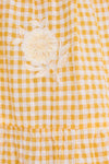 Honey Gingham Embroidered Long Sleeve Salty Paloma Caftan