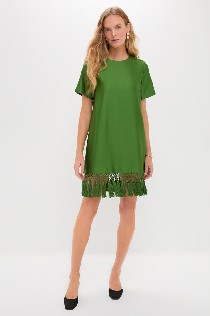 Tuckernuck Green Tassel Downing Dress Green / XXS Tuckernuck Green Tassel Downing Dress Green / XXS