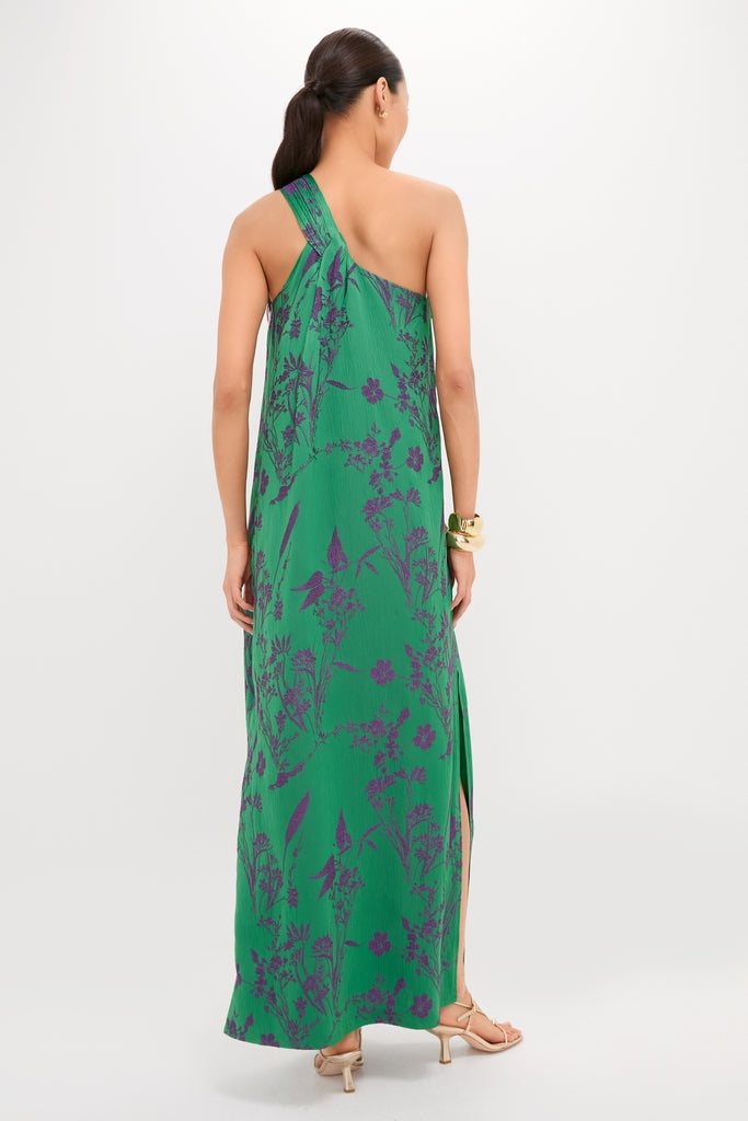 Emerald Jacquard Soleil Gown
