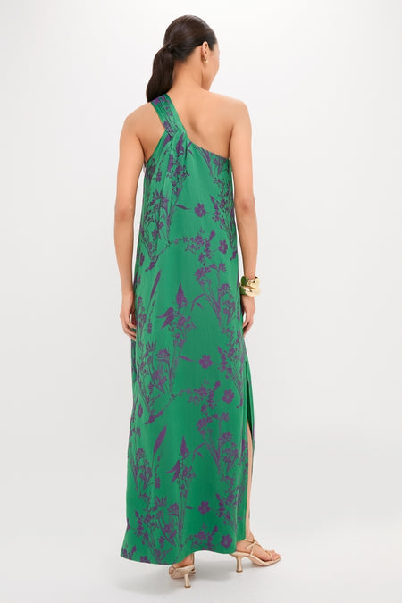 Emerald Jacquard Soleil Gown