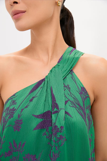 Emerald Jacquard Soleil Gown