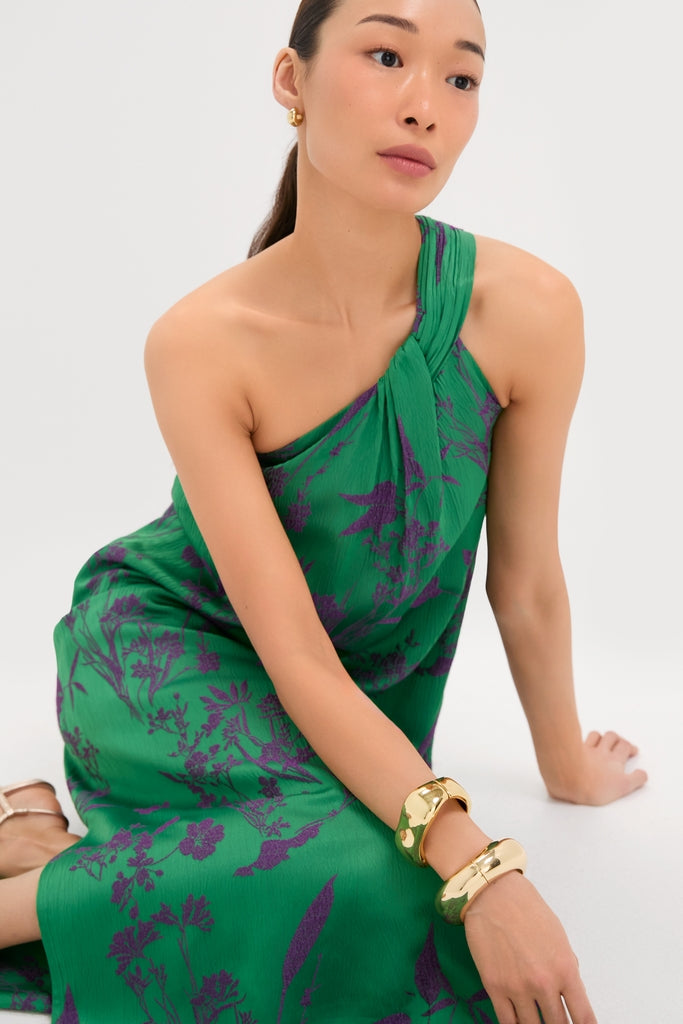 Emerald Jacquard Soleil Gown