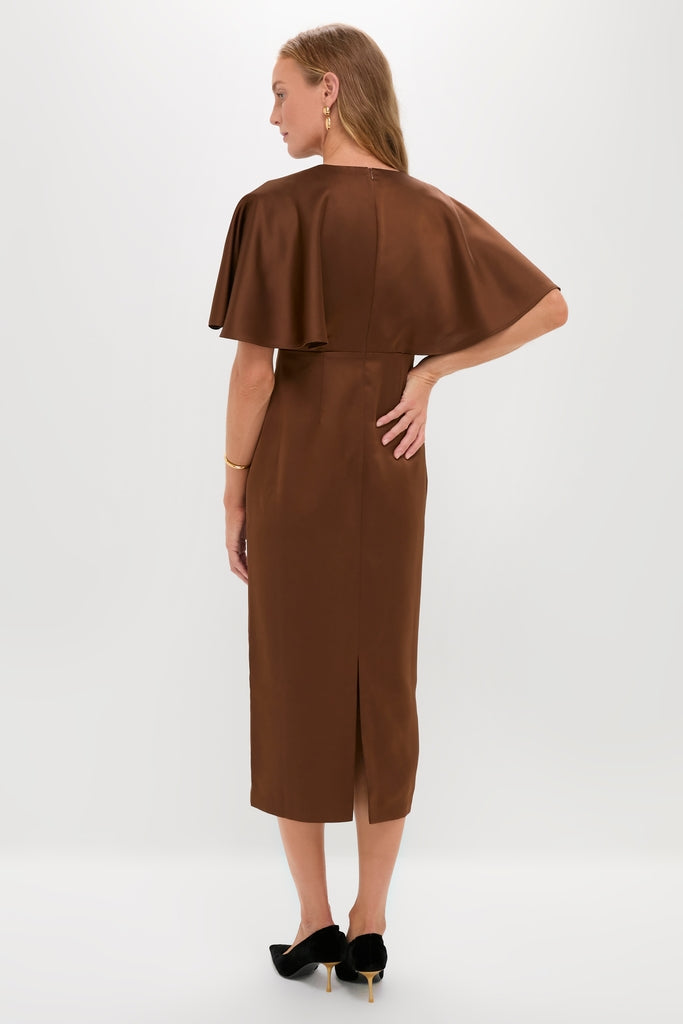 Tuckernuck Chocolate Brown Cape Leah Dress Chocolate Brown / 2