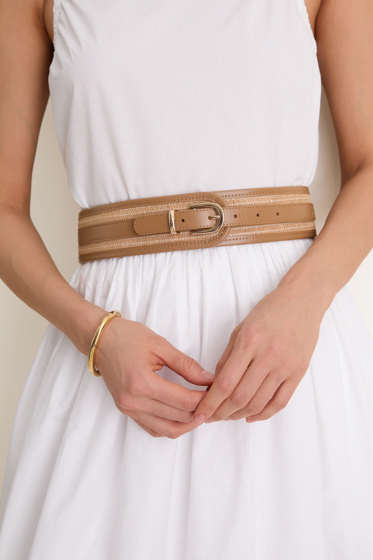 Natural Raffia Waist Belt