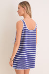 Navy Stripe Mini Terrycloth Coverup