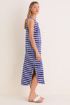 Navy and White Stripe Bermuda Terrycloth Caftan