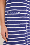 Navy and White Stripe Bermuda Terrycloth Caftan