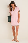 Powder Pink Pique Melissa Mini Dress