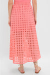 Coral Cotton Eyelet Eve Skirt