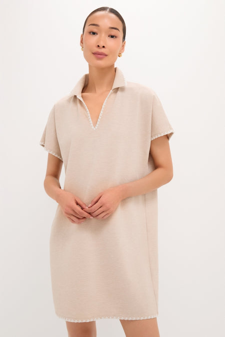 Sandstone Pique Melissa Mini Dress
