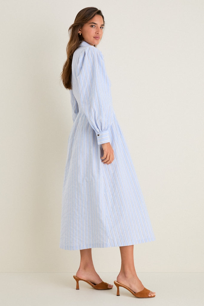 French Blue Stripe Corinne Dress