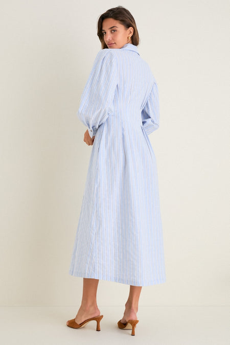 French Blue Stripe Corinne Dress