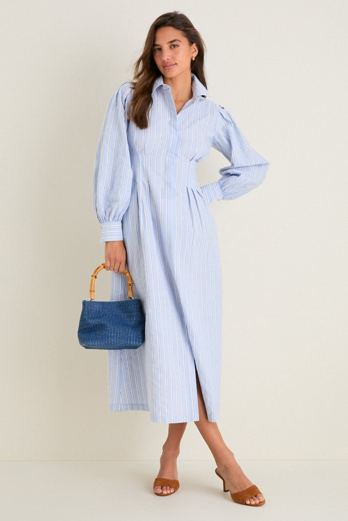 French Blue Stripe Corinne Dress