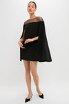 Black Estelle Cape Dress