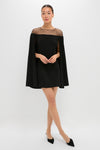 Black Estelle Cape Dress
