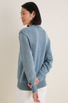 Blue Indigo Stone Washed Anne Crewneck Sweater