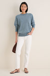 Blue Indigo Stone Washed Anne Crewneck Sweater