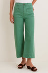 Green Chino Wide Leg Davis Pants