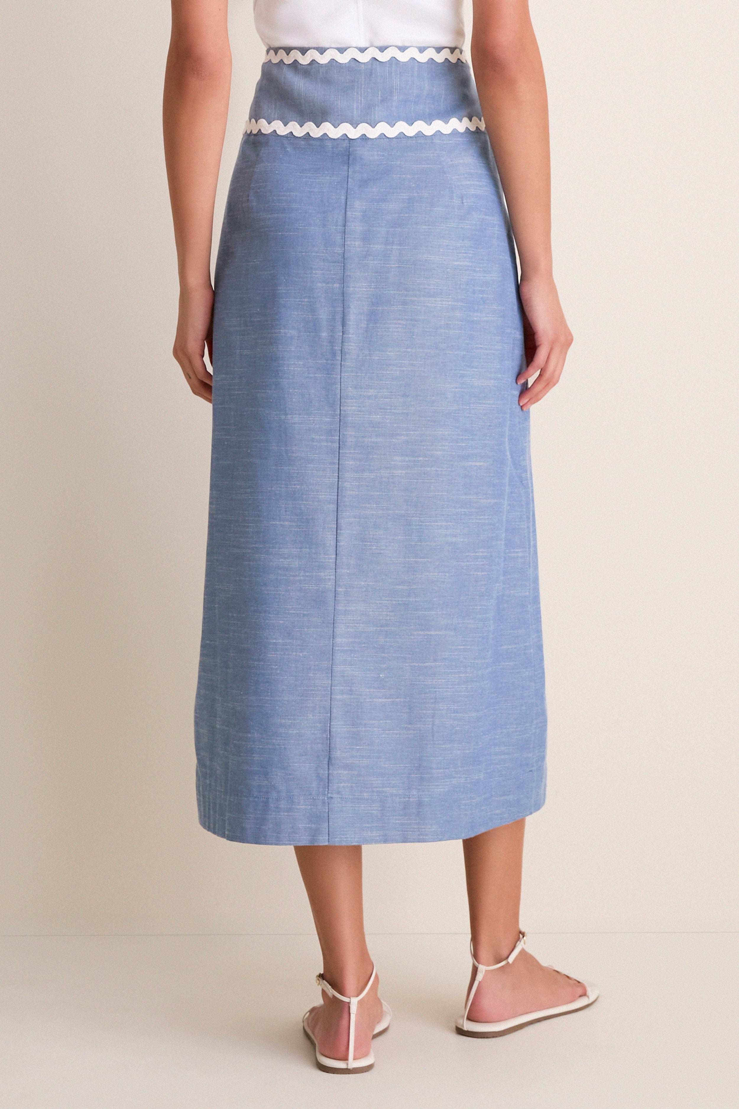 Chambray Ric Rac Marcy Maxi Skirt | Tuckernuck
