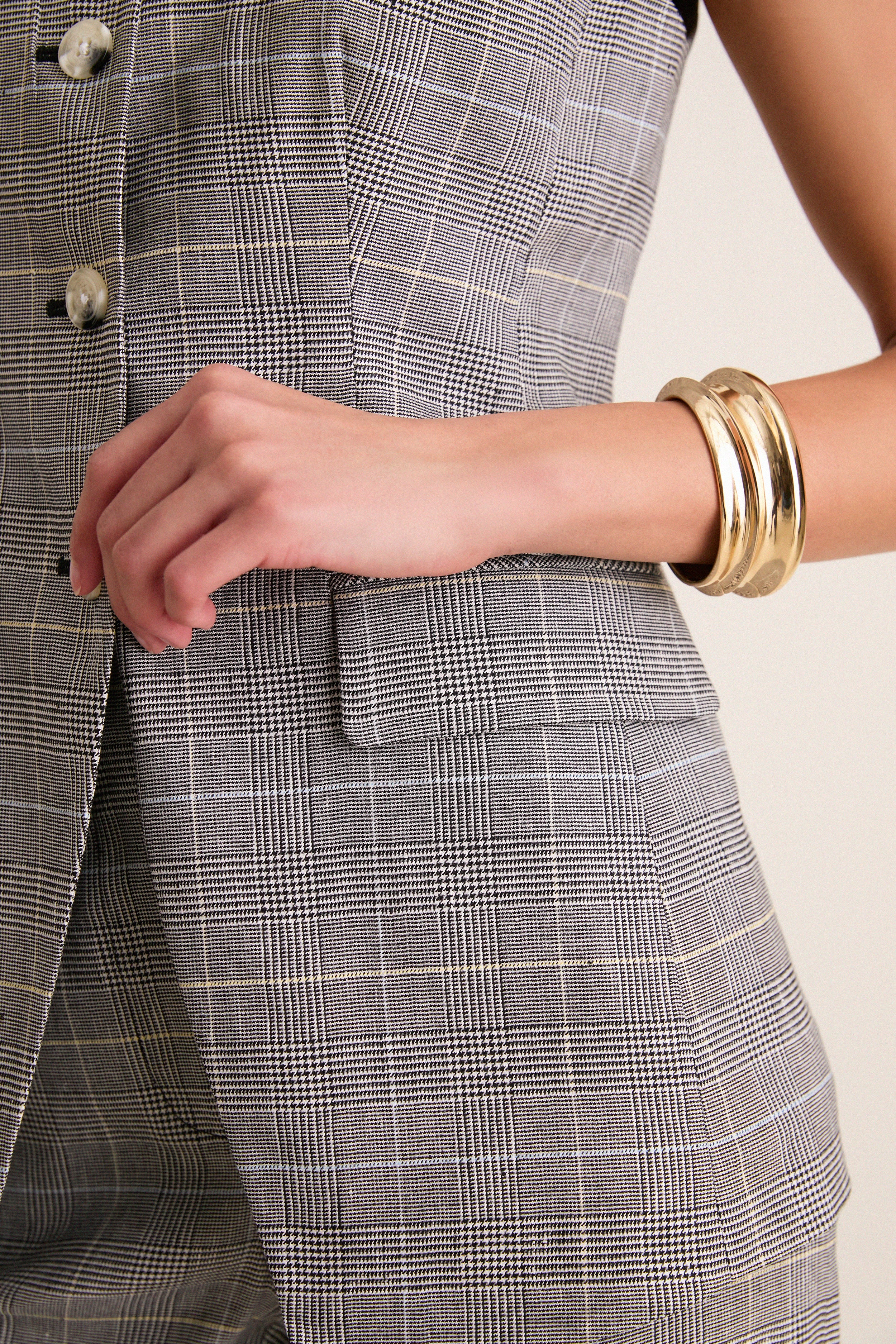 High Polish Gold Mega Lennon Bangle