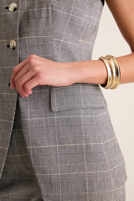 High Polish Gold Mega Lennon Bangle