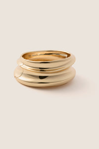 High Polish Gold Mega Lennon Bangle