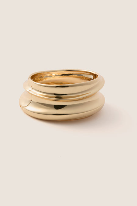 High Polish Gold Mega Lennon Bangle
