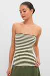 Fern Stripe Knit Rina Tube Top